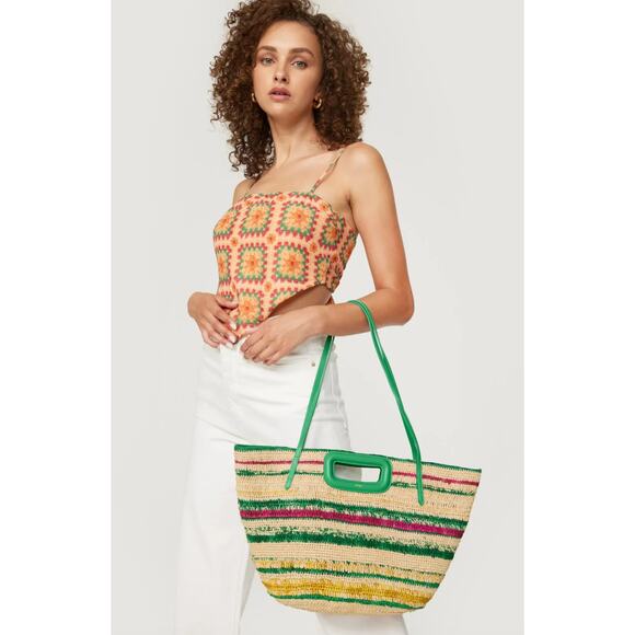 Maje Striped Basket Bag - Picture 2 of 6